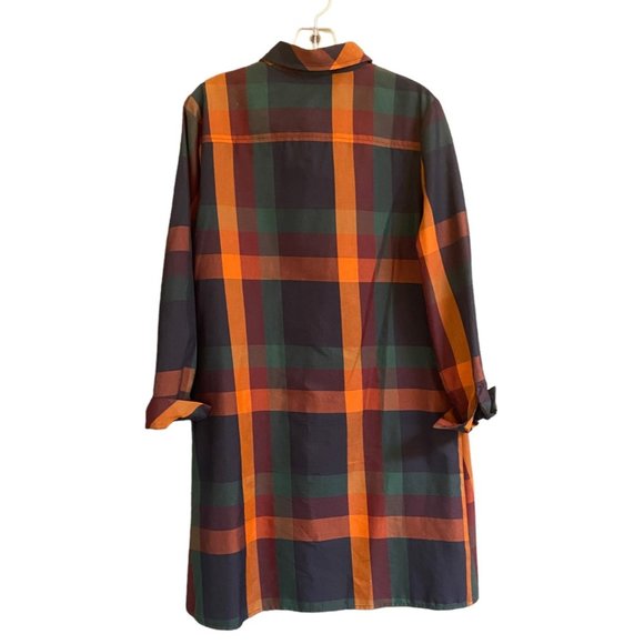 PROMESA‎ PLAID WOMEN'S OVERSIZED SHIRT DRESS WITH POCKETS SZ S - Picture 2 of 5